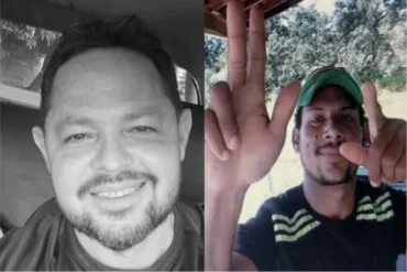 Márcio Mendes, vítima de homicídio, e Leandro da Silva, suspeito pelo crime (Foto: Reprodução)