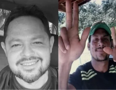 Márcio Mendes, vítima de homicídio, e Leandro da Silva, suspeito pelo crime (Foto: Reprodução)